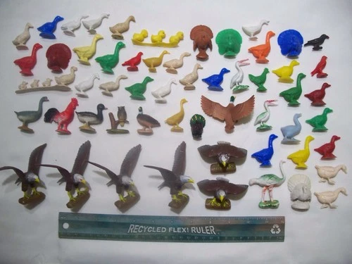55 RARE MARX MPC LIDO EAGLES TURKEY DUCK GOOSE WILD BIRDS 1/32 PLASTIC PLAYSET