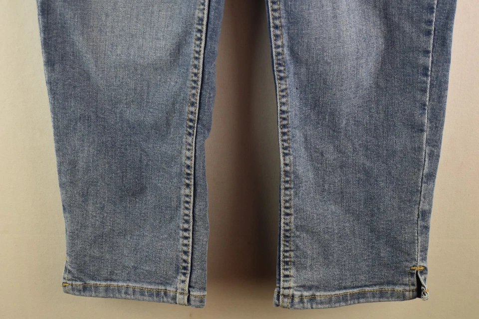 FAT FACE Blue Straight Jeans size Uk 8R Womens Sway Capri Casual Outdoors - Image 3 of 4