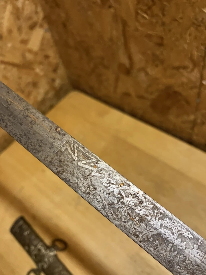 Винтажный масонский братский меч и ножны Mc Lilley Co масонский крестоносец - Изображение 4 из 4