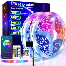 Smart Strip Lights,with App Control Remote,Music Sync Color Changing Lights 25ft