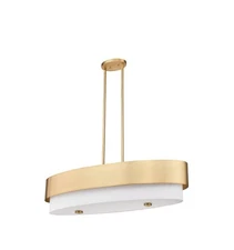 Z-Lite Counterpoint 5 Light Island, Modern Gold/White - 495-42L-MGLD