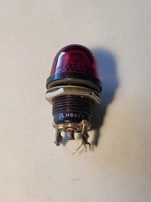 Dialco Red Indicator Light W/Red Lens PN LH89/1,  USED.