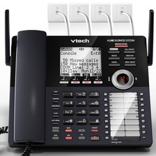 VTech AM18447 4-Line Small Business Phone System Main Console Black
