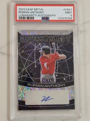 2024 Leaf Metal ROMAN ANTHONY Lunararity Insert Rookie RC Auto #/10 PSA 9 Mint