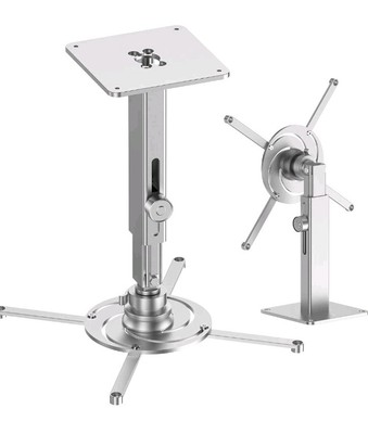 Projector Mount Wall Ceiling Mount Multi-Hole Design 55 Lbs Silver Adjustable