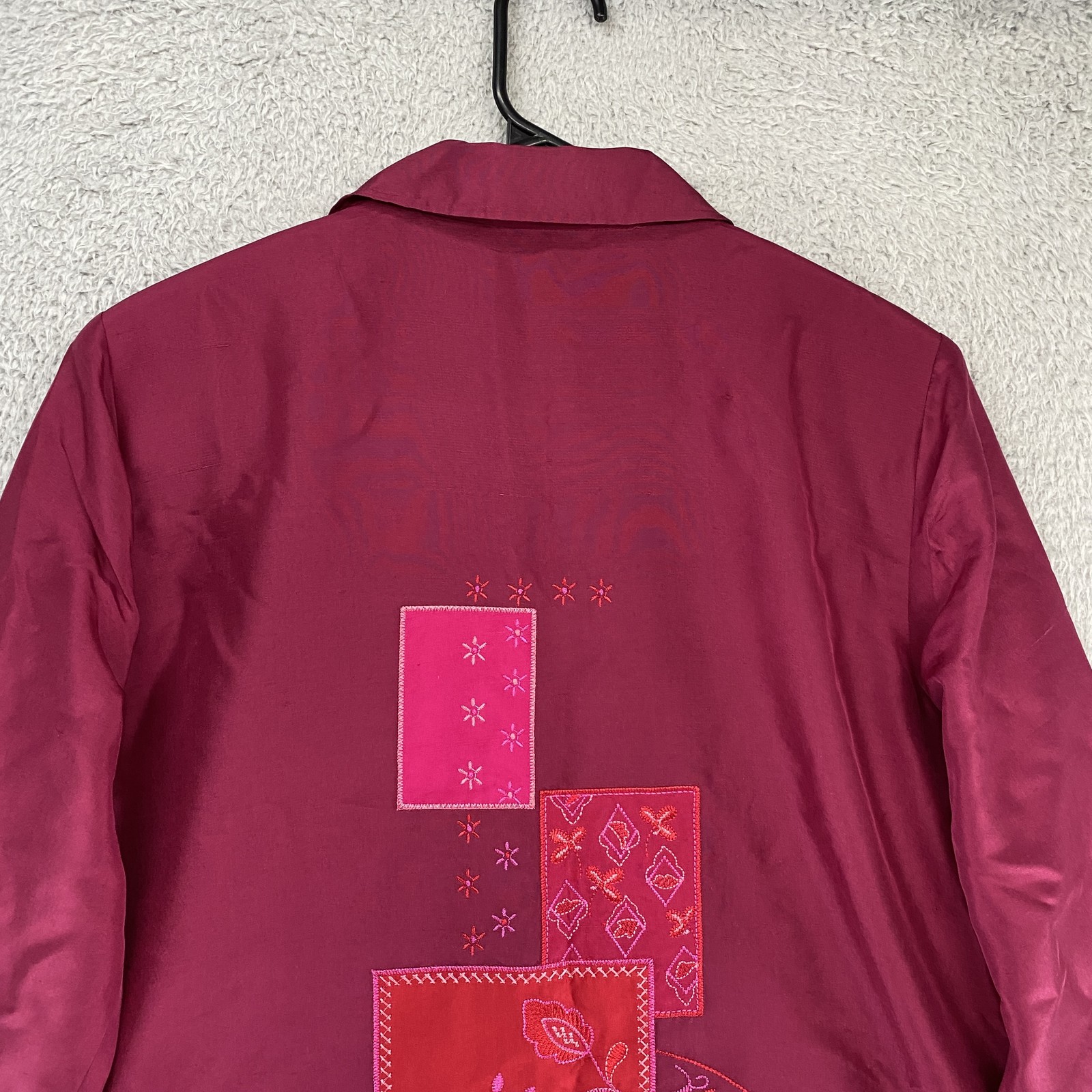 Coldwater Creek Jacket Womens Medium Silk Embroid… - image 7