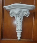 Pair of Vintage Roman Art Co. Robia Ware Decorative Plaster Hanging Shelves-USA — photo 2
