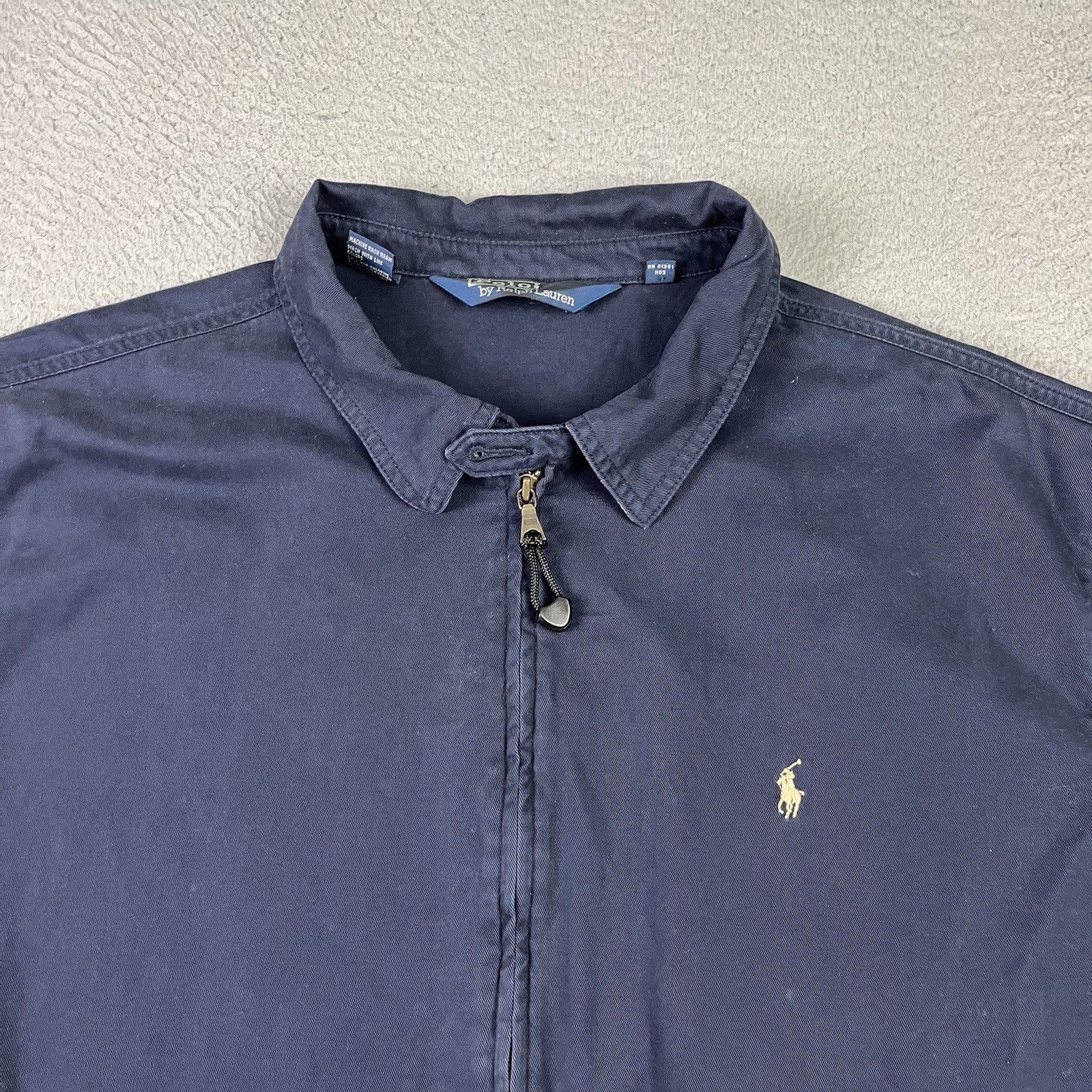 Polo Ralph Lauren Harrington Jacket Men 2XL Blue Chin Strap Madras Collar thumbnail 2