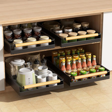 2 Pack Pull Out Cabinet Organizer, 16" Deep Pull Out Drawer for Kitchen Cabinets