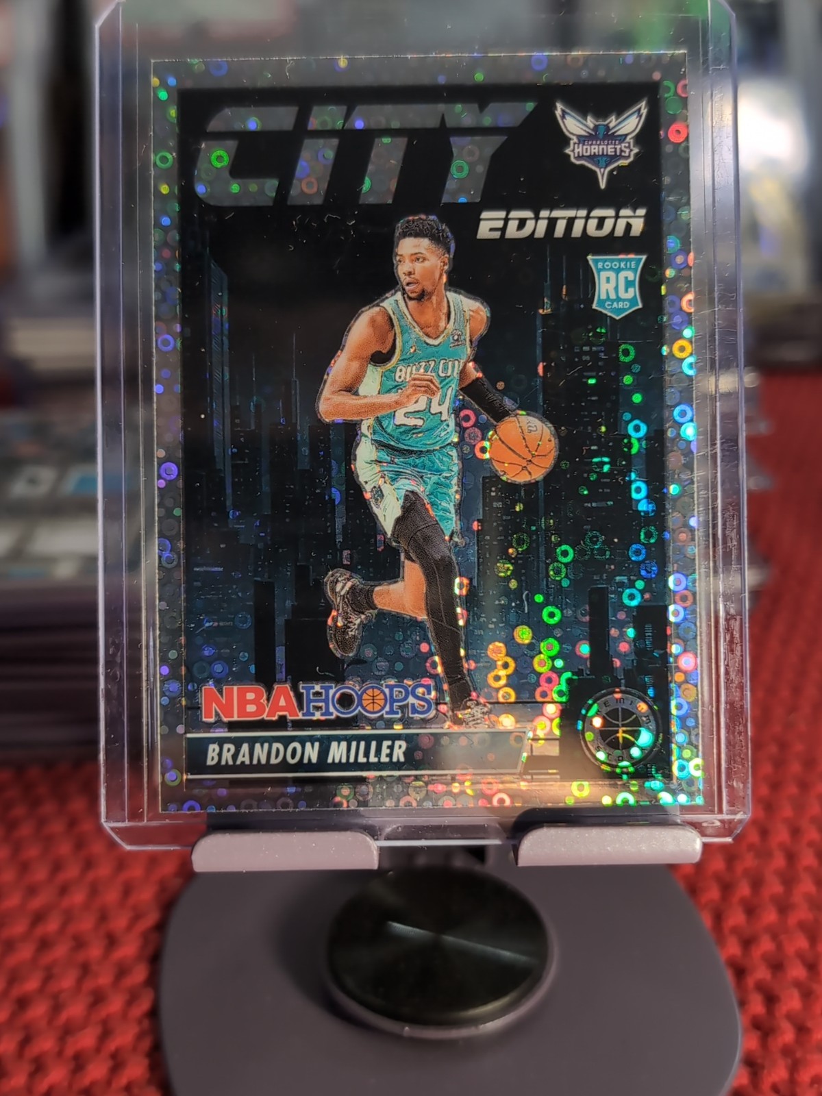 2023-24 NBA Hoops Premium Stock CITY EDITION DISCO PRIZM #12 BRANDON MILLER RC