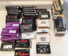 Lot of 30 used .223 Rem 20 round empty ammo boxes with trays, plus extra's