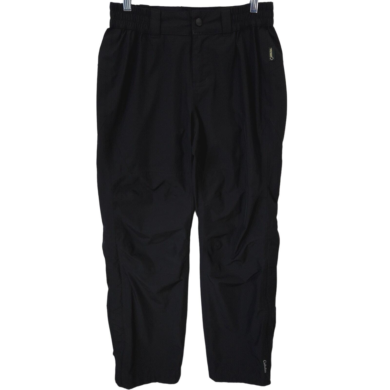 Cabelas Pants Mens S Black Gore Tex Outdoor Wind Water Repel Lined Outer Layer