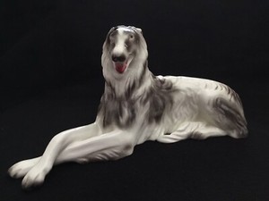 Goldsheider Large Borzoi Mantle Piece Figurine 13” Long