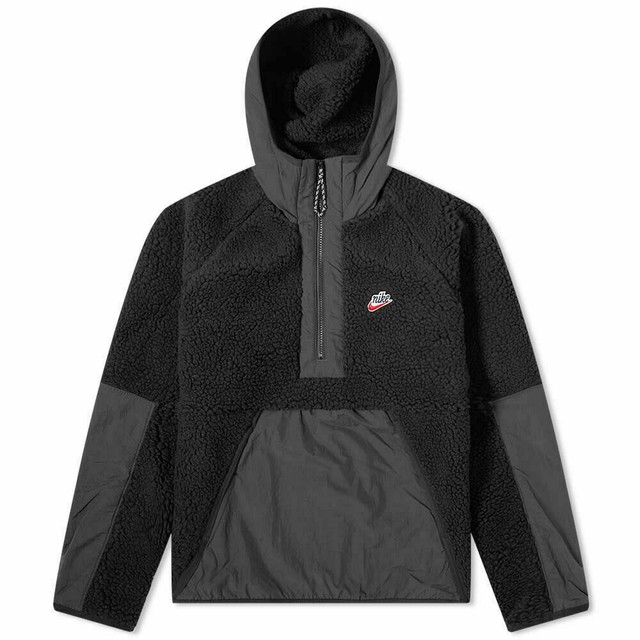 nike men's 1 2 zip anorak club fleece sherpa jacket