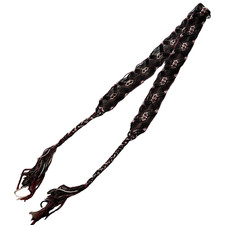 Vintage 1970's Braided Fabric Rope Belt with Fringe