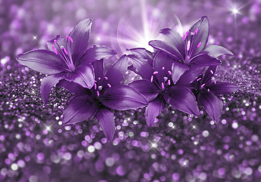 Purple sale flower wallpaper