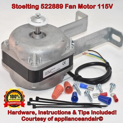 Stoelting 522889 Fan Motor 82Ul-2009 115V with Bracket - Ships TODAY!