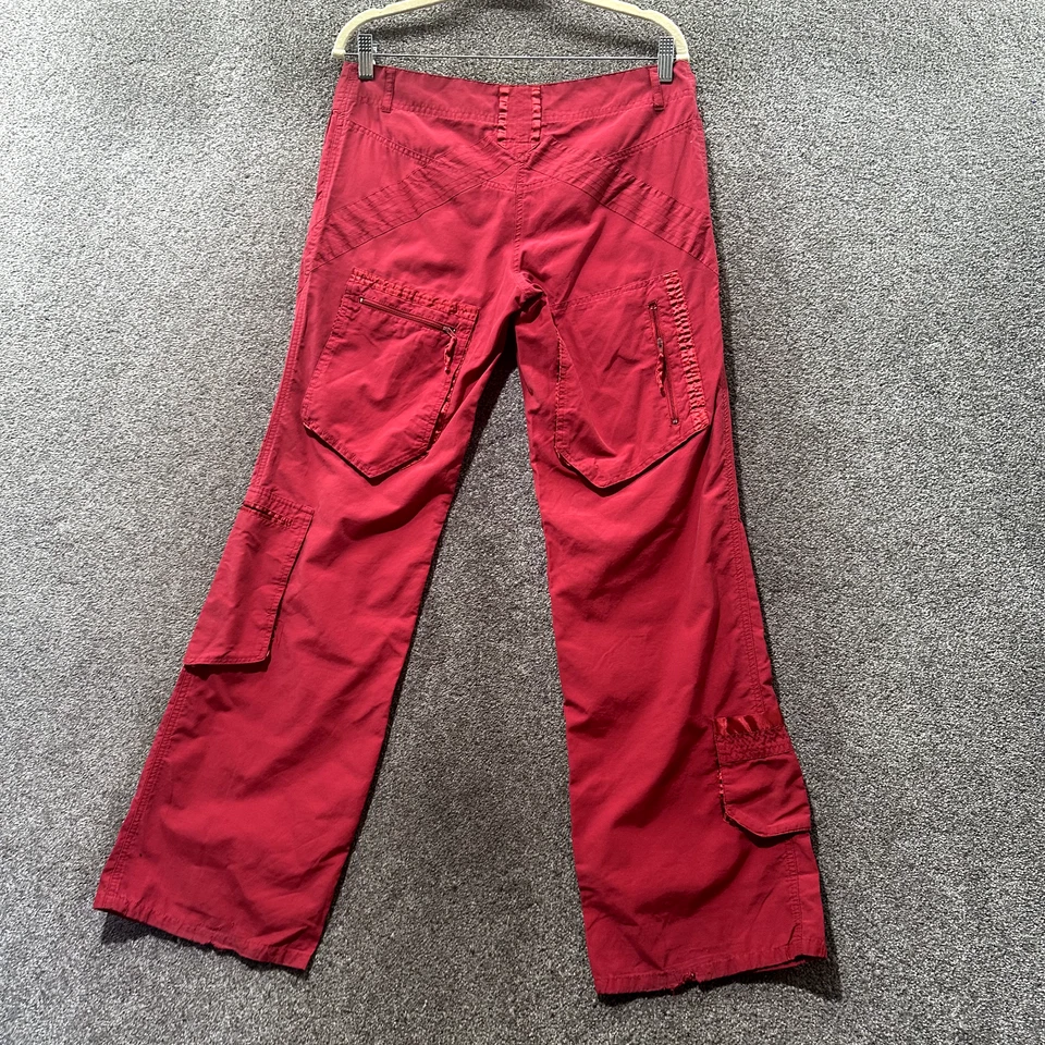 Vintage 90s/Y2k Miss Me Cargo Pants Women Large Red Low Rise - Image 2 of 4
