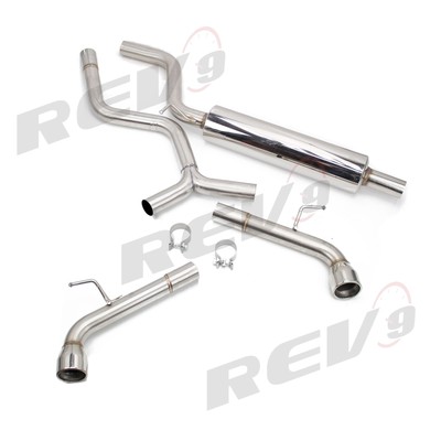 REV9 2.5/" TURBO STAINLESS STEEL CATBACK EXHAUST STRAIGHT GTI MK6 09-14 2.0T TFSI