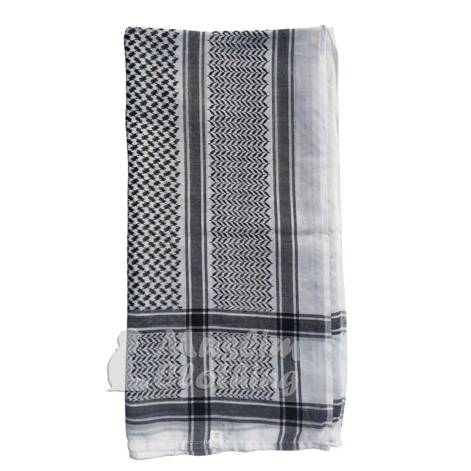 Mantón islámico Arafat diferentes colores bufanda de algodón 120x120 cm traje musulmán para hombre Foto 2 de 3