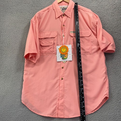 Hook & Tackle Shirt Mens Medium Technical gear Pink Vented Nylite Fishing Air X - Picture 15 of 20