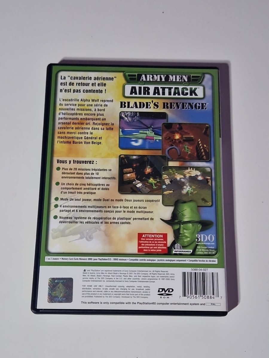 Jeu PS2 Army Men Air Attack: Blade's Revenge – Complet Et Bon état