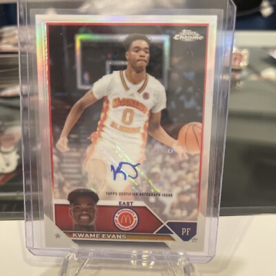 Kwame Evans 2023 Topps Chrome McDonald's All American Refractor AUTO Oregon  