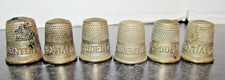 6 Vintage Thimbles - Prudential Life Insurance Advertising Thimbles -Made in USA