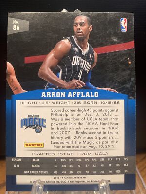 Arron Afflalo Panini 13-14 #86 Orlando Magic New York Knicks