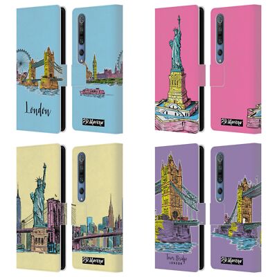 OFFICIAL P.D. MORENO CITY SKETCHES LEATHER BOOK WALLET CASE FOR XIAOMI PHONES
