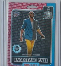 CHRIS PAUL '19-20 HOOPS PREMIUM STOCK BACKSTAGE PASS HOLO INSERT-GRAB IT TODAY!!