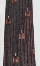 VINTAGE 50s 60s ALL SILK NECKTIE ROTHSCHILD'S ELASTO ATOMIC COPPER 56 X 2 1/4