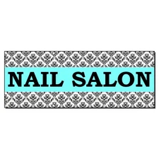 Nail Salon Turquoise Business Advertisement Vinyl Banner Sign With Grommets
