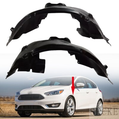 Splash Shield Set For 2012-2016 Ford Focus Front Driver + Passenger Side Pair