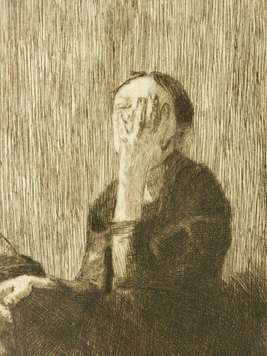Kollwitz, Kathe.: An der Kirchenmauer (By the Church Wall), 1893 Etching - Picture 2 of 4