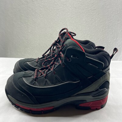 Craftsman Eagle Safety Boots Mens Sz Black Red Gray