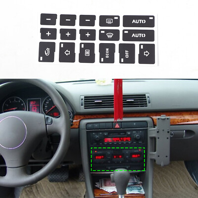 AC Climate Control Button Repair Decals Stickers For Audi A4 B6 B7 2000-2004
