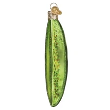 Old World Christmas PICKLE SPEAR (28148) Glass Ornament w/ OWC Box