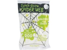 Glow In The Dark Spider Web Halloween Fake Prop Haunted House Party Stretch Big