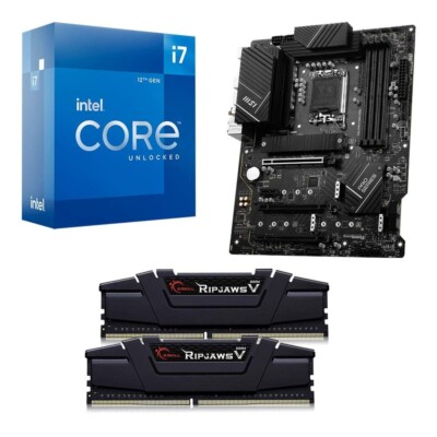  Intel i7-12700k-MSI Z790-P Pro WiFi D4-G.Skill Ripjaws 16GB DDR4-3200 BUNDLE 