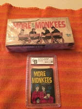Monkees 1967 Empty Wax Box & Graded 8 GAI Sealed Card Pack/L@@K!!!