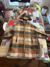 True Vintage Reversible Plaid Ten Wool Poncho 50s/60s/70s OSFA Heavy Weight
