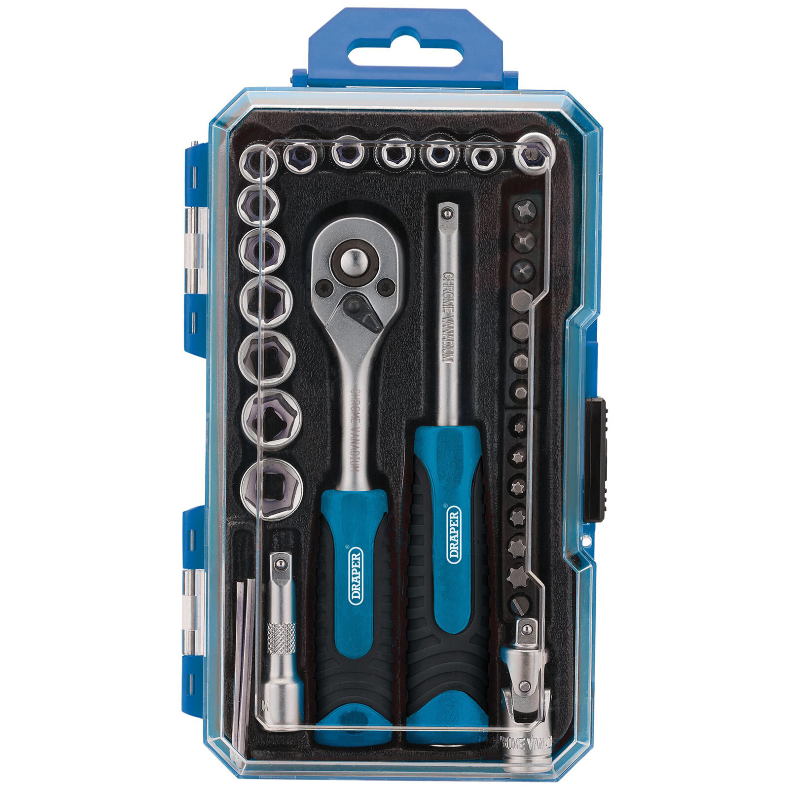 Draper 04777 Sgancio Rapido Rachet-Socket Set 0.6cm Sq Dr (35 Pezzi) - 04777