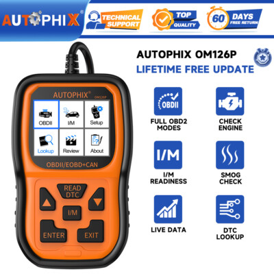 AUTOPHIX OM126P Auto EOBD OBD2 Scanner Diagnostic Tool Check Engine Code Reader