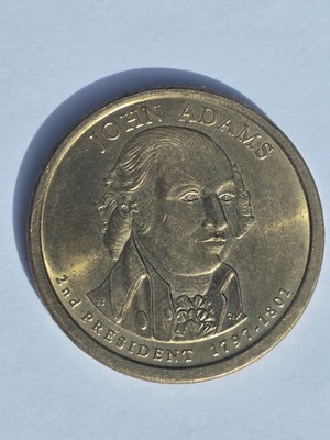 2007-P $1 John Adams Position A  Presidential Dollar E PLURIBUS UNEM GOLD-RARE-