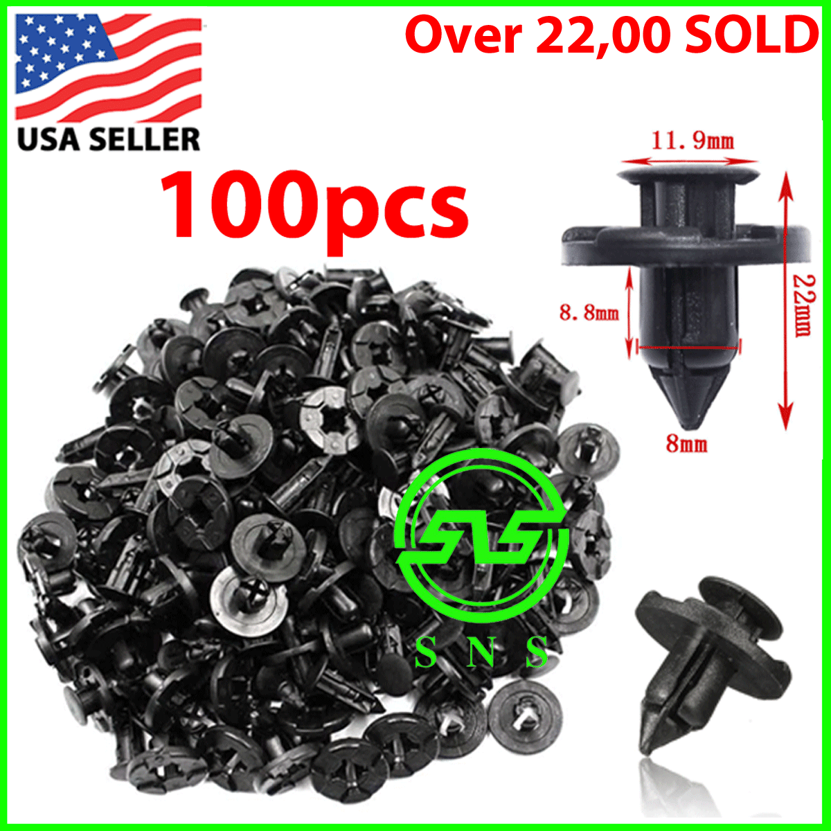 Plastic Clips For Cars 100pcs 8mm Bumper Clips & Plastic Rivets - Foto 10