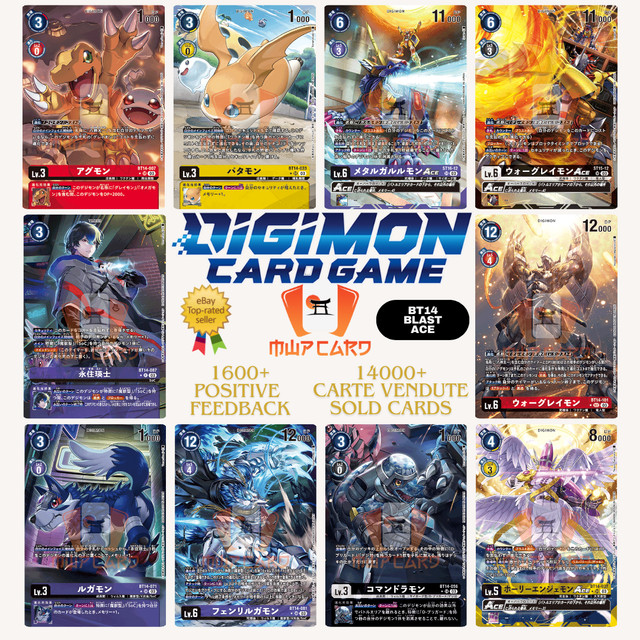 Digimon BT14 Blast Ace ALL SR/SEC/PARALLEL CARDS JAP PREORDER