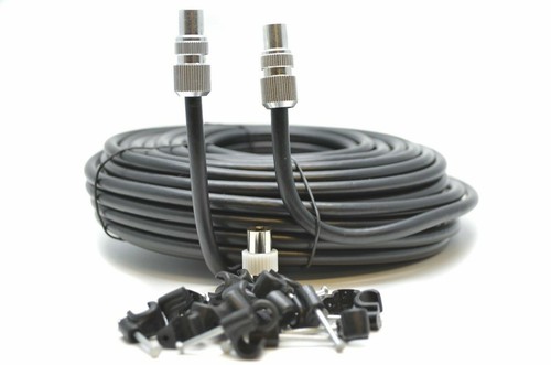 New 10m Black RG6 Aerial Coax Cable Coaxial Lead 4 Free view Magic Eye Tv Link - Picture 8 of 12