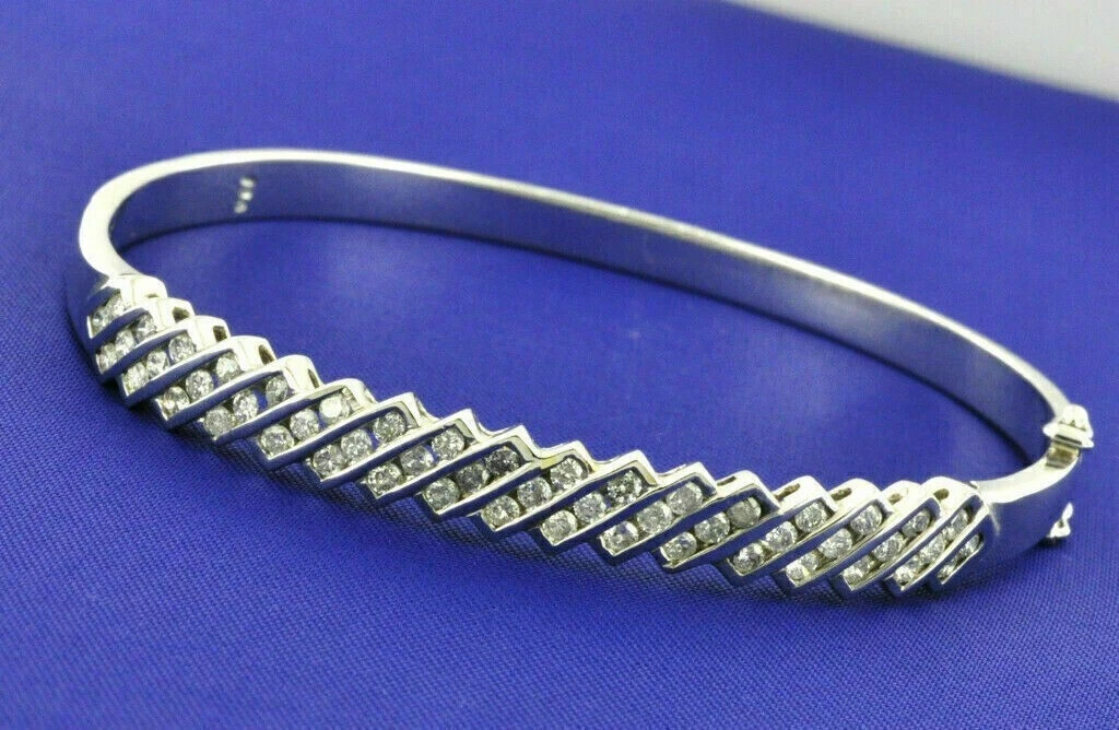 VALENTINO Bracciale 2 25 CT taglio tondo moissanite barra incastonata 8 IN vero argento 925