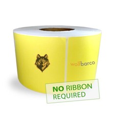 4000 4"X6" Direct Thermal Paper Label Perf, Yellow, 3"Core, 1000 labels per roll